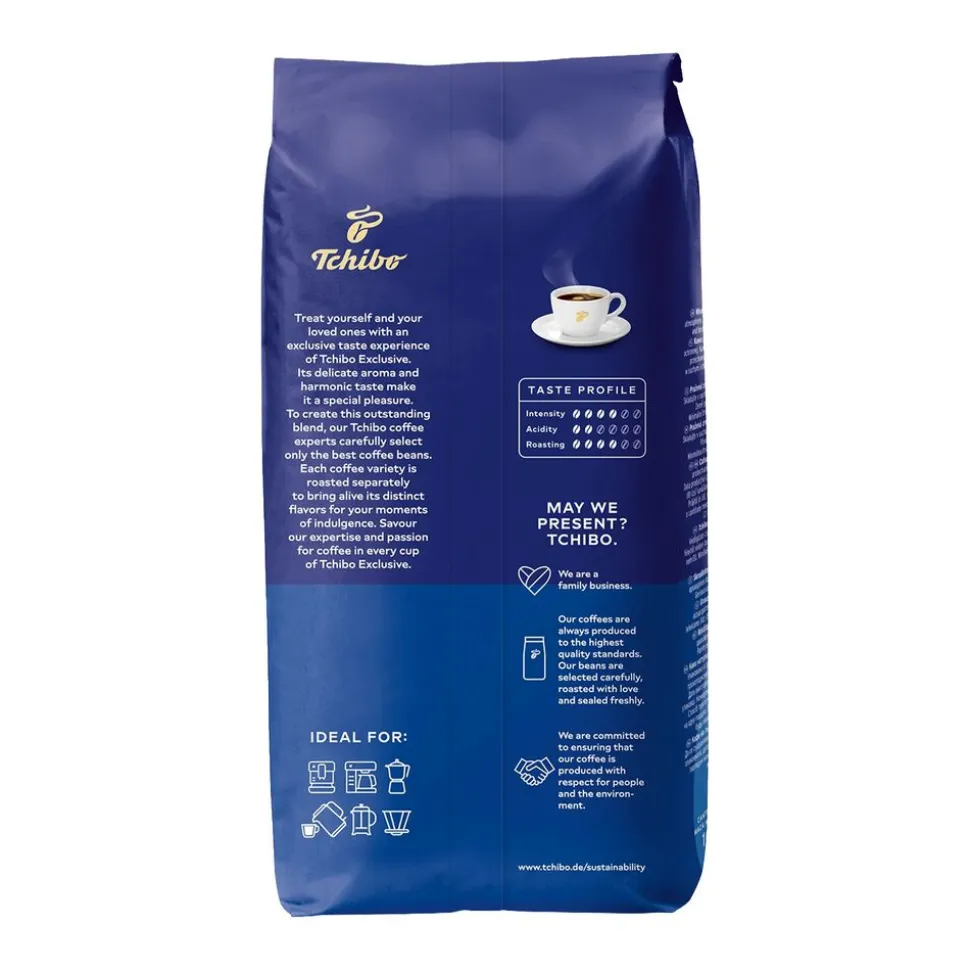 Kawa ziarnista Tchibo Exlusive Original, 1 kg, intensywność 4/6