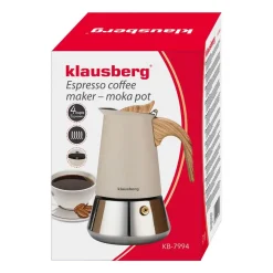 Kawiarka stalowa Klausberg, na 4 filiżanki, beżowa