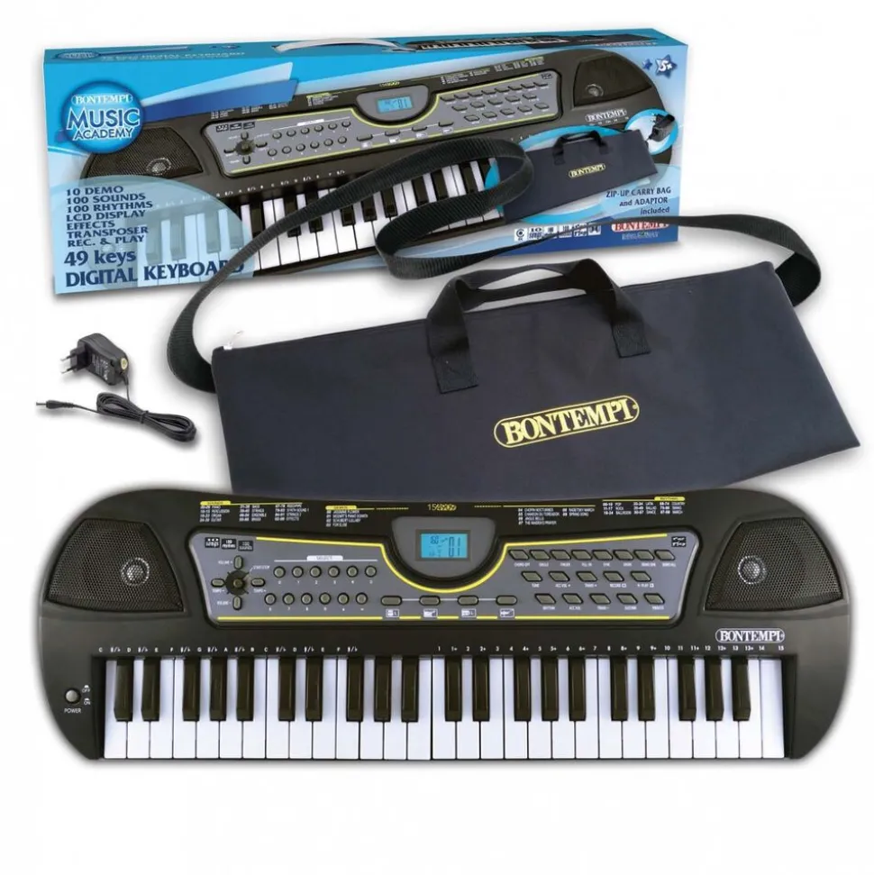 Keyboard elektroniczny Bontempi, z futerałem, czarny