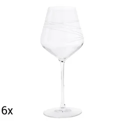 Kieliszki do wina białego Zwieger Spiral, 6 sztuk, 380 ml, transparentne