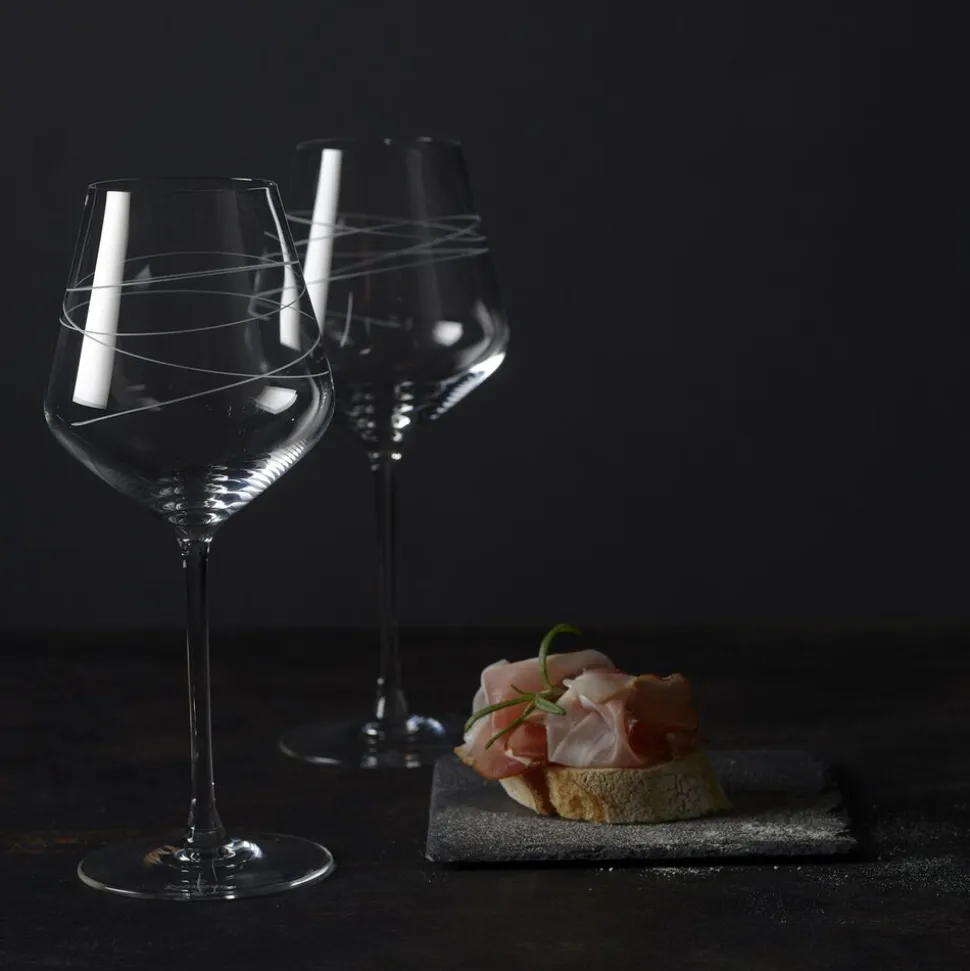 Kieliszki do wina czerwonego Zwieger Spiral, 6 sztuk, 380 ml, transparentne