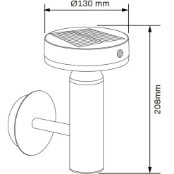 Kinkiet solarny LED Sanico Goldlux Gwinea, czujnik PIR, 4000K