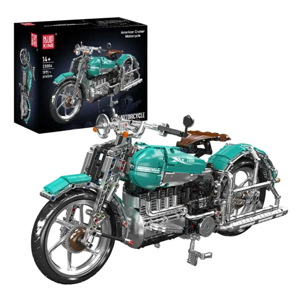 Klocki Motocykl cruiser Mould King, model 23004, 1971 elementy