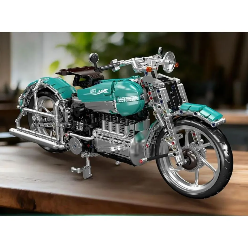 Klocki Motocykl cruiser Mould King, model 23004, 1971 elementy