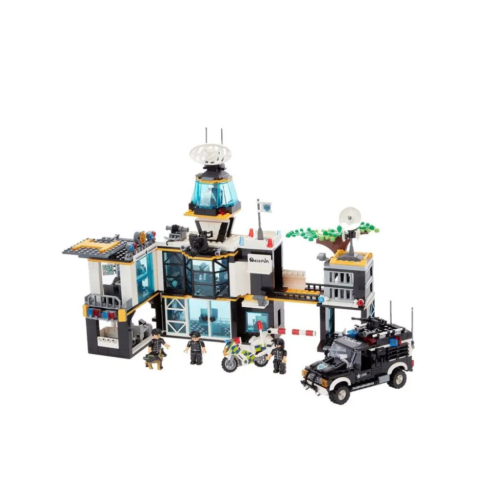 Klocki posterunek 1363 elementy, 6 figurek