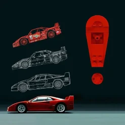 Klocki Samochód wyścigowy F40 Mould King, model 13095, 2688 elementów