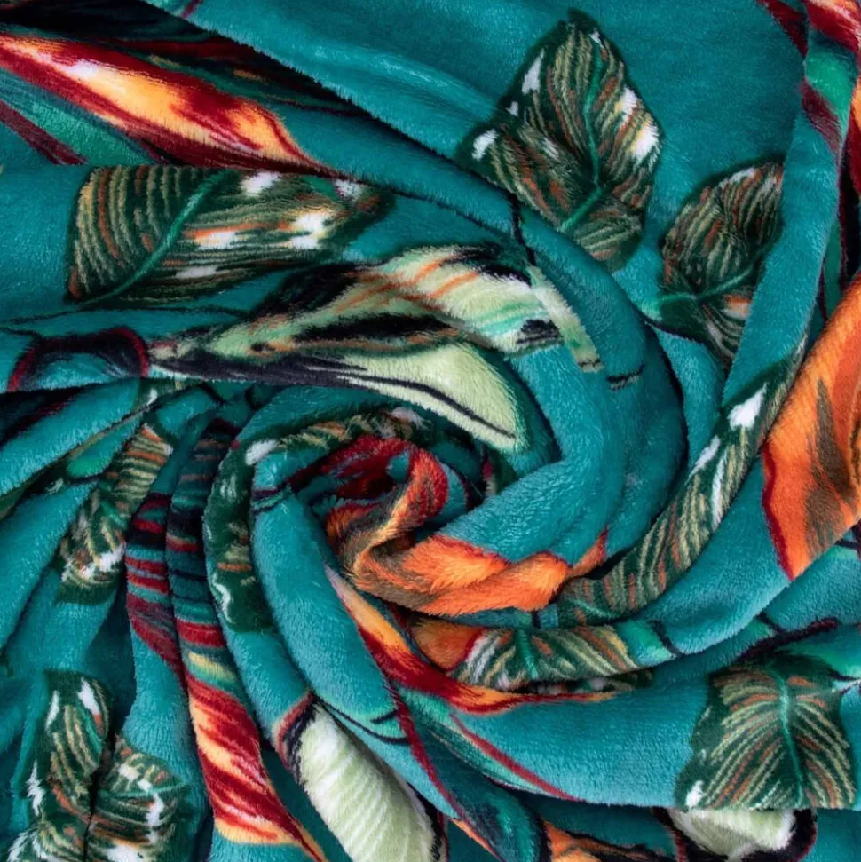 Koc Domarex Botanic Tropic, 130 x 170 cm, zielony