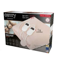 Koc elektryczny 150 x 160 cm Camry CR 7424, 120 W, 8 poziomów grzania, beżowy