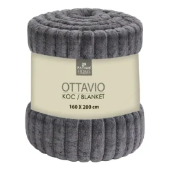 Koc 220 x 200 cm Pation Home Ottavio, 300 gsm, grafitowy