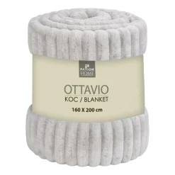 Koc 220 x 200 cm Pation Home Ottavio, 300 gsm, jasnoszary