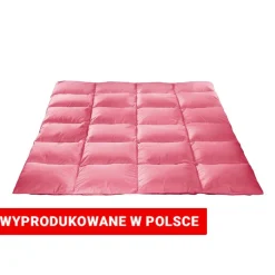Kołdra Pierze 140 x 200 cm AMW, kacze pierze i puch, różowa