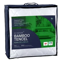 Kołdra 220 x 200 cm Lunesse Bamboo Tencel, biała