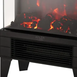 Kominek elektryczny LED Adler AD7755, z pilotem, 2 moce grzania, 1000 W/2000 W