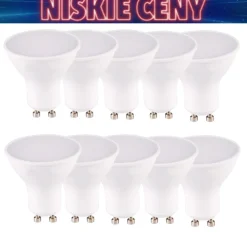 Komplet 10 żarówek LED Sanico Goldlux, GU10, 4,9 W, barwa neutralna