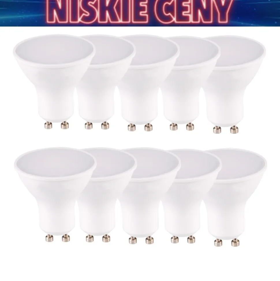 Komplet 10 żarówek Sanico Goldlux, GU10, 7,5 W, 3000K, barwa ciepła