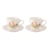 Komplet 2 filiżanek Altom Design Herbal, 220 ml, ze spodkami