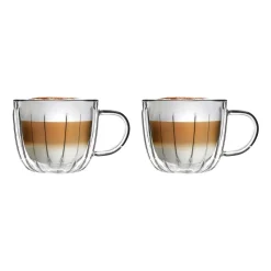Komplet 2 filiżanek termicznych Vialli Design Tulip, 250 ml, z podwójną ścianką