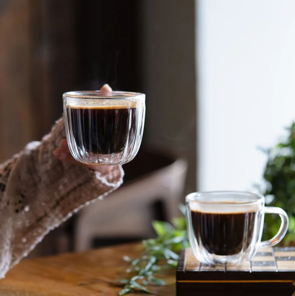 Komplet 2 filiżanek termicznych Vialli Design Tulip, 250 ml, z podwójną ścianką