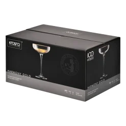 Komplet 6 kieliszków Krosno Harmony Gold, do szampana, 280 ml