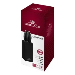 Komplet 5 noży w bloku Gerlach Comfort, czarny