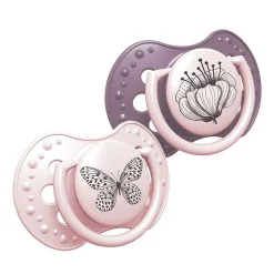 Komplet 2 smoczków dynamicznych Botanic Girl, 3-6m