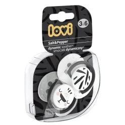 Komplet 2 smoczków dynamicznych Salt&Pepper, 3-6m