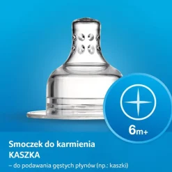 Komplet 2 smoczków dynamicznych do karmienia, kaszka