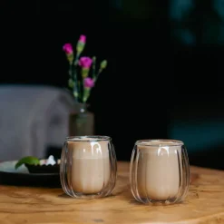 Komplet 2 szklanek termicznych Vialli Design Tulip, 250 ml, z podwójną ścianką