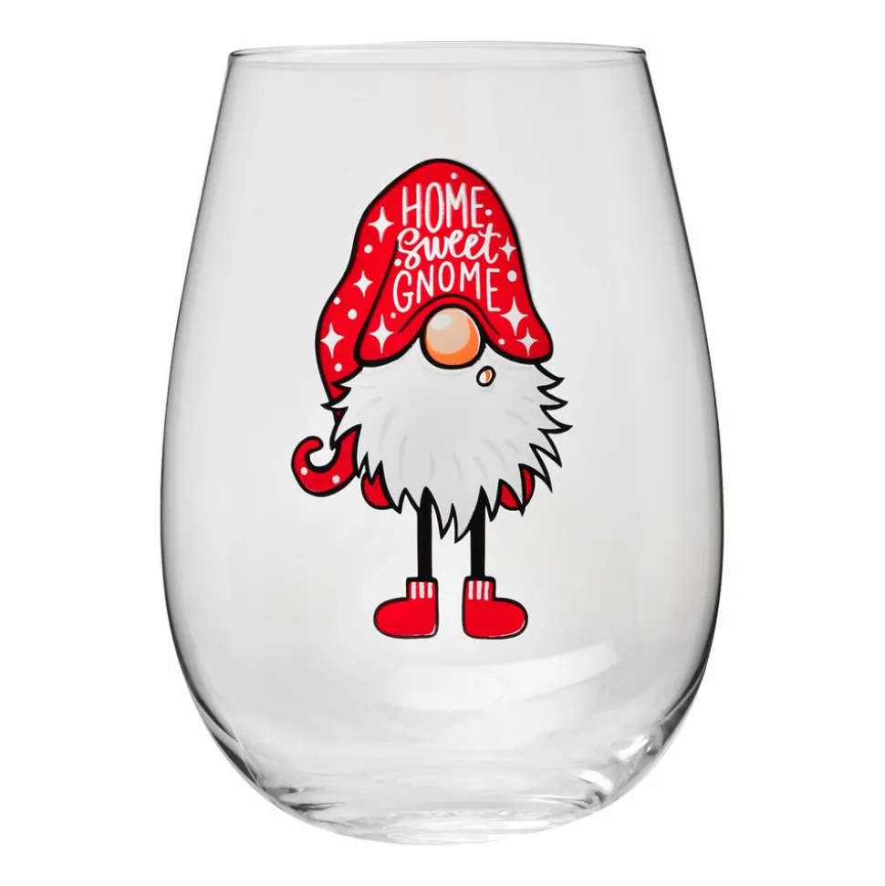 Komplet 3 szklanek świątecznych Krosno God Jul, skrzaty, 500 ml
