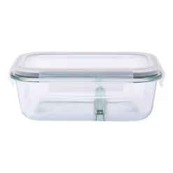 Komplet 2 szklanych pojemników Altom Design, 650 ml, 2 komory, prostokątne