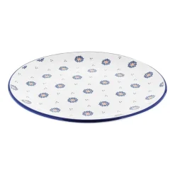Komplet 4 talerzy na ciasto Tadar Folklor, 24 cm, białe