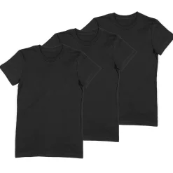 Komplet 3 T-shirtów dziewczęcych, 134/140, czarne