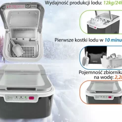 Kostkarka do lodu Camry CR 8073, 12 kg/24 h, czarna
