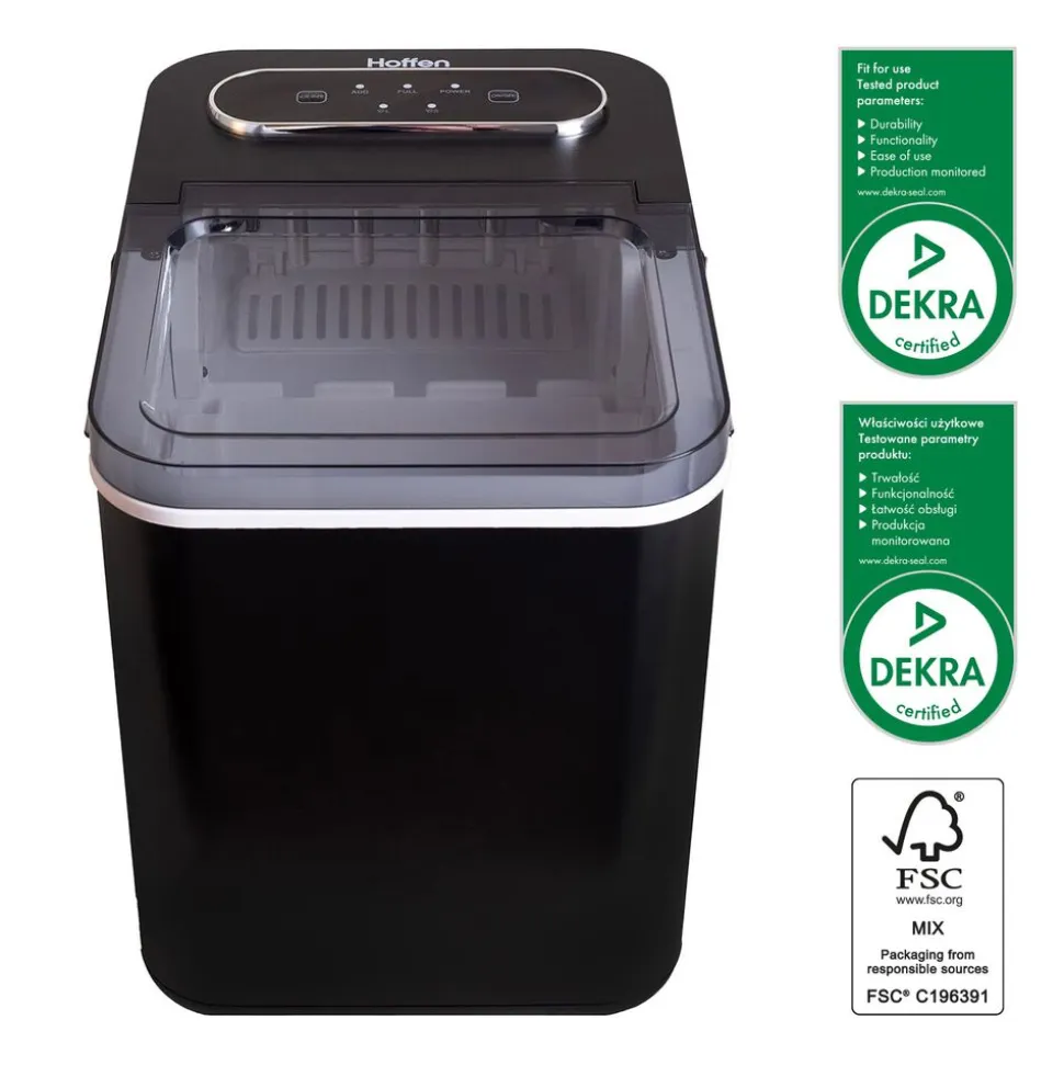 Kostkarka do lodu Hoffen, 170 W, 1,4 l, czarna
