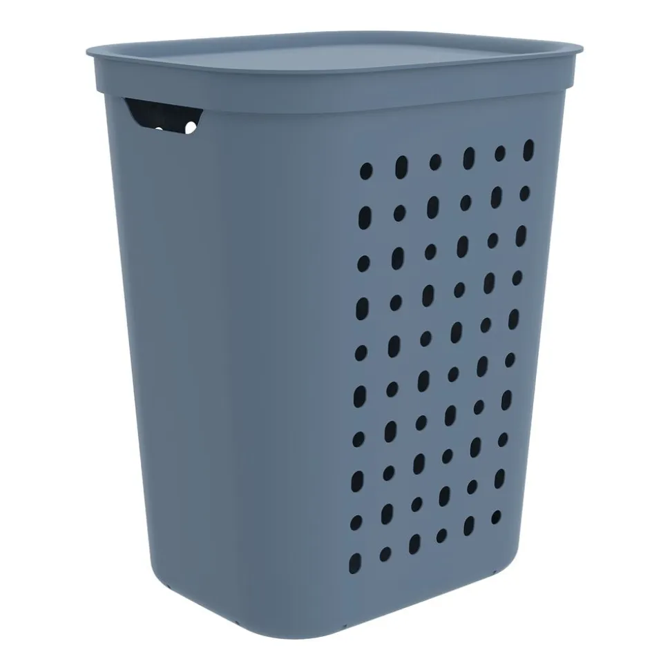 Kosz na bieliznę do prania Rotho Jona Horizon, 55 l, niebieski
