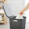 Kosz na pranie Brisen Rotho, 50 L, srebrny