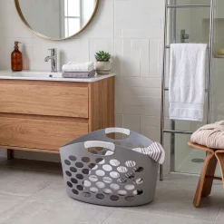 Kosz na pranie Casa Si Flexi M, 45 l, szary
