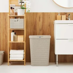 Kosz na pranie Country Rotho, 55 L, beżowy