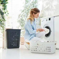 Kosz na pranie Jona Rotho, 39 L, biały