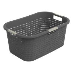 Kosz na pranie Rotho Country, 40 L, czarny