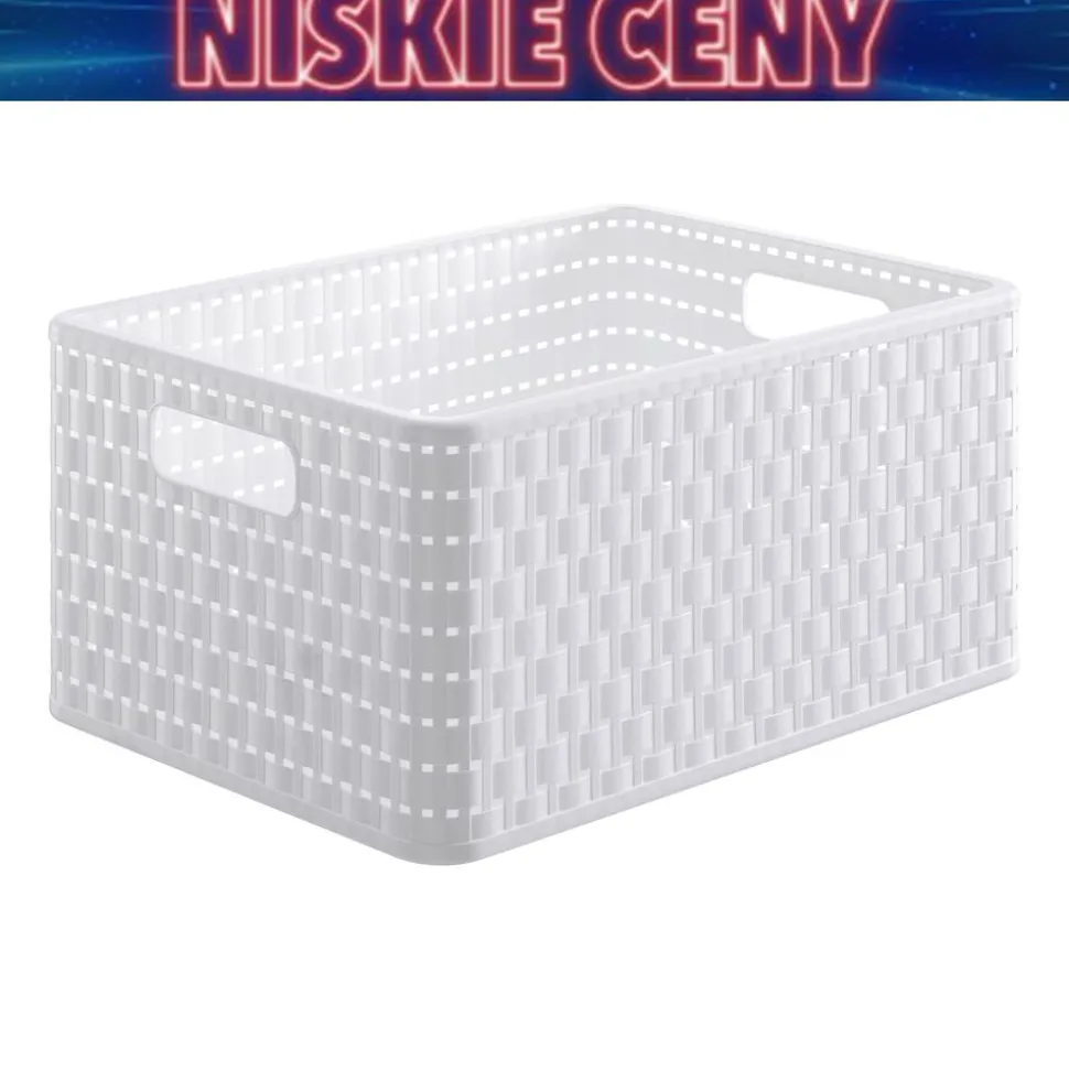 Koszyk Rotho Country, A4, 18 L, biały