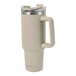 Kubek termczny z pokrywką Klausberg, 1,1 l, beżowy