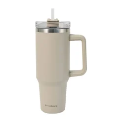 Kubek termczny z pokrywką Klausberg, 1,1 l, beżowy