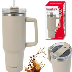 Kubek termczny z pokrywką Klausberg, 1,1 l, beżowy