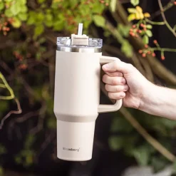 Kubek termczny z pokrywką Klausberg, 1,1 l, beżowy