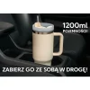 Kubek termiczny ze słomką Black Forest, 1200 ml, kremowy