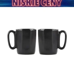 Kubki ceramiczne do espresso Vialli Design Fuori, 80 ml, 2 sztuki, czarne