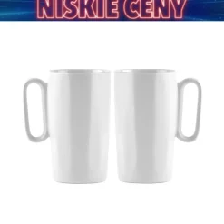 Kubki ceramiczne z uchem Vialli Design Fuori, 330 ml, 2 sztuki, białe