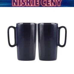 Kubki ceramiczne z uchem Vialli Design Fuori, 330 ml, 2 sztuki, granatowe