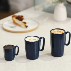 Kubki ceramiczne z uchem Vialli Design Fuori, 330 ml, 2 sztuki, granatowe